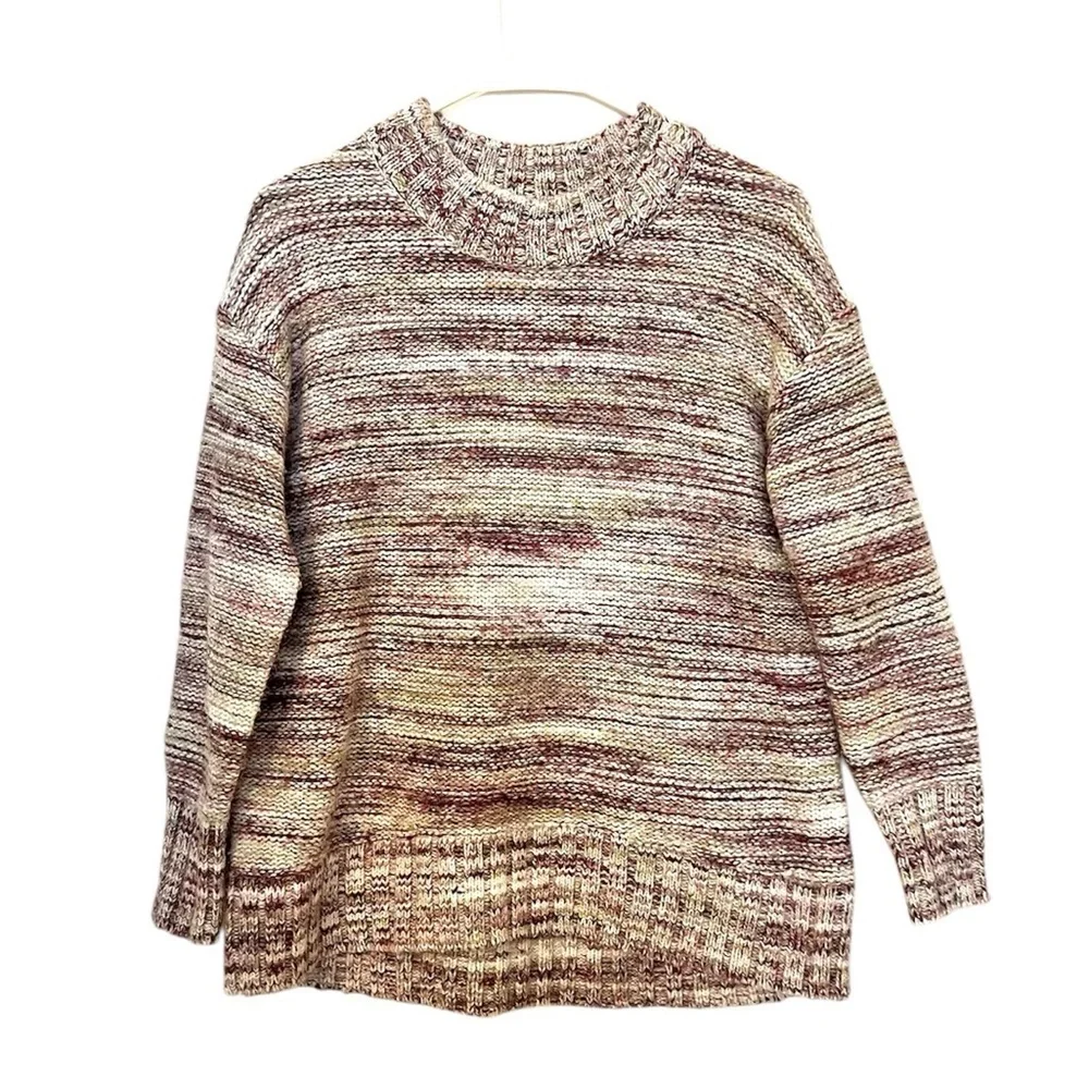 2/$15 Old Navy Cozy Multicolor Knit Sweater Green Pink Neutral Pullover Size XS